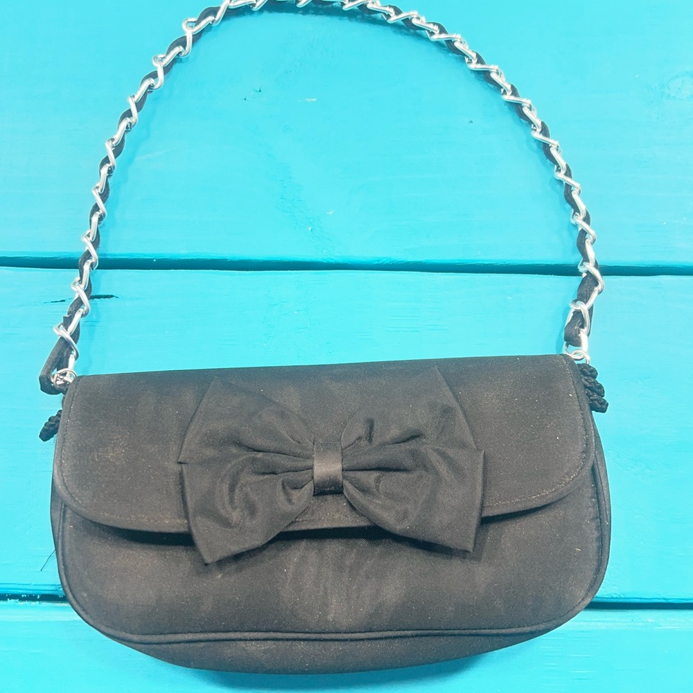 Preston & York Black Bow Shoulder Bag